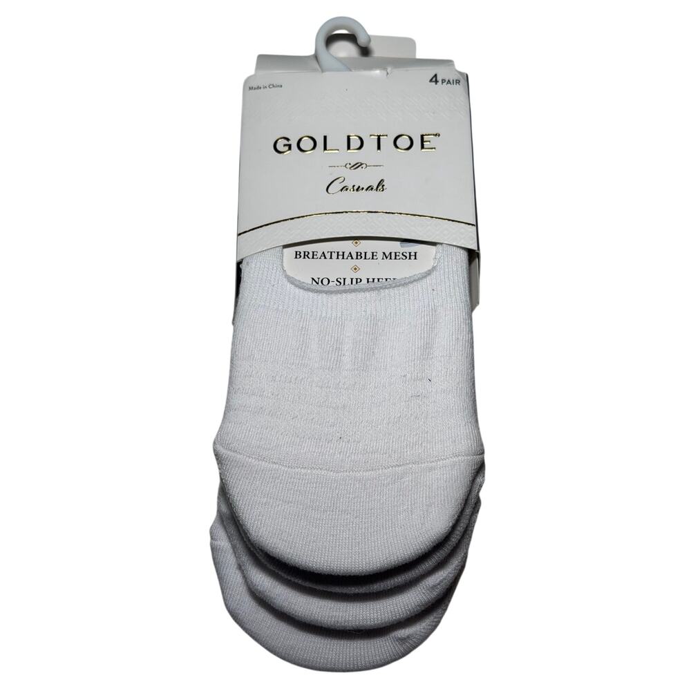 Women’s Gold Toe 4pk No Show No Slip Heel Socks 6-9